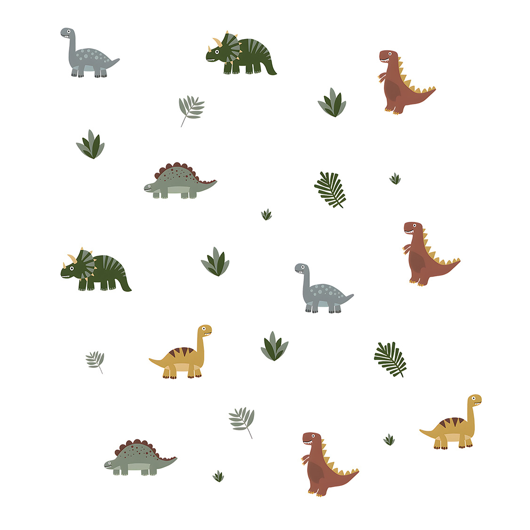 Stickere Perete Copii SIPO – Mini Dinozauri, Set Decorativ, 90x80 cm