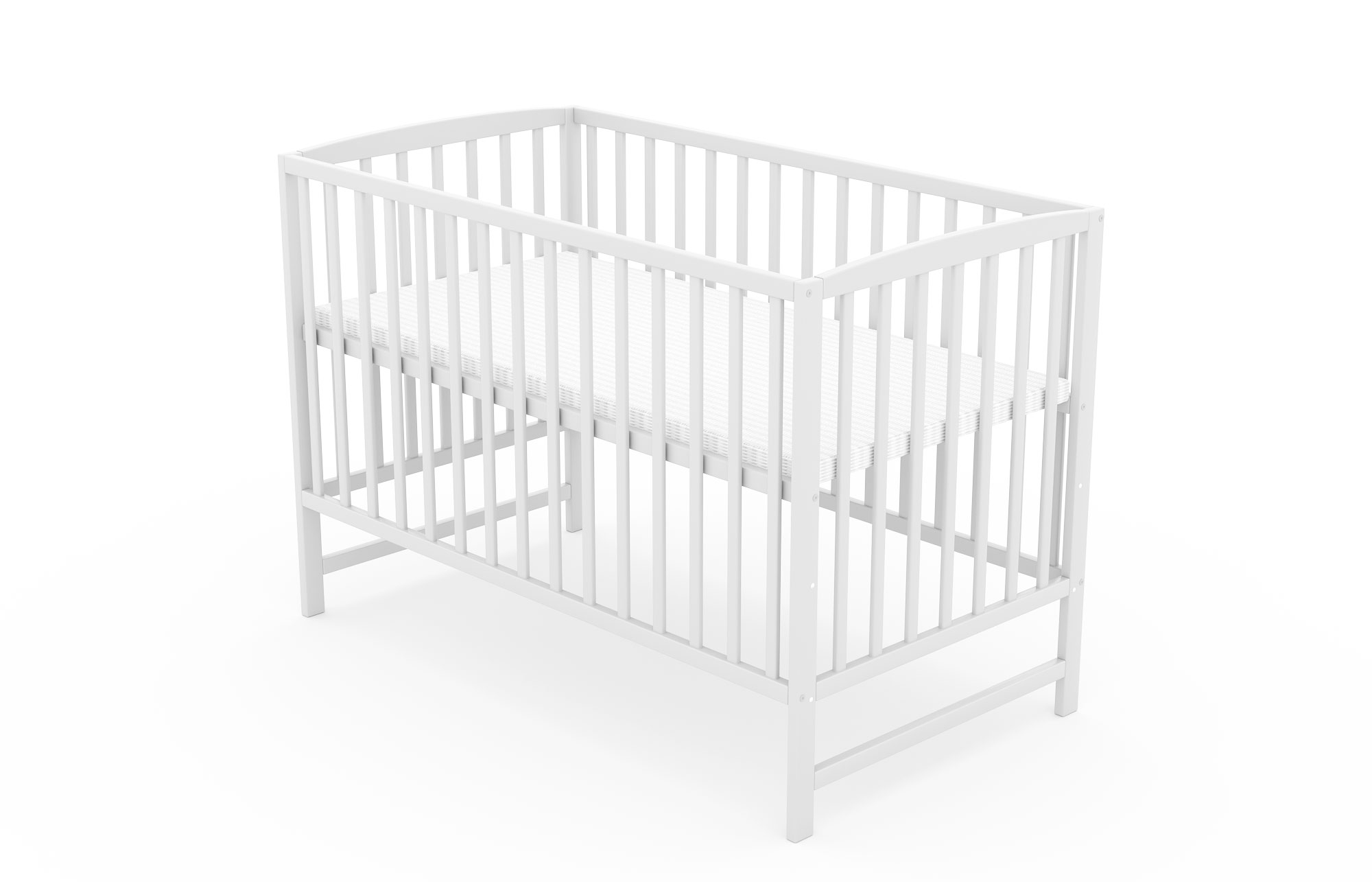 Patut Bebelusi Beatrice, Lemn Masiv, 3 Nivele Saltea, Protectie Laterala Toddler, Sertar, 120×60 cm