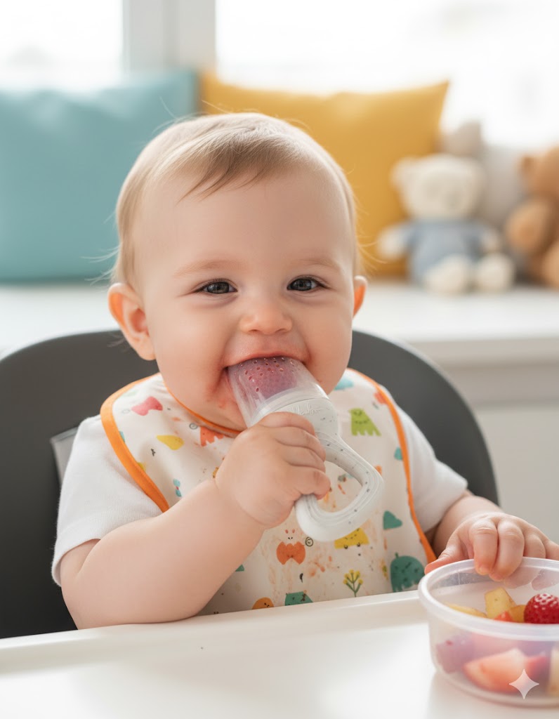 Dispozitiv din silicon pentru hranire sigura si explorare de gusturi, Platinum Sage Green