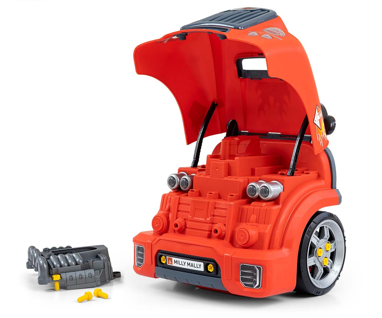 N-GINE – motor auto demontabil, jucarie educativa STEM (3+), Milly Mally, Red