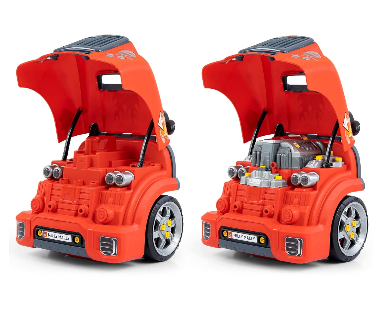 N-GINE – motor auto demontabil, jucarie educativa STEM (3+), Milly Mally, Red