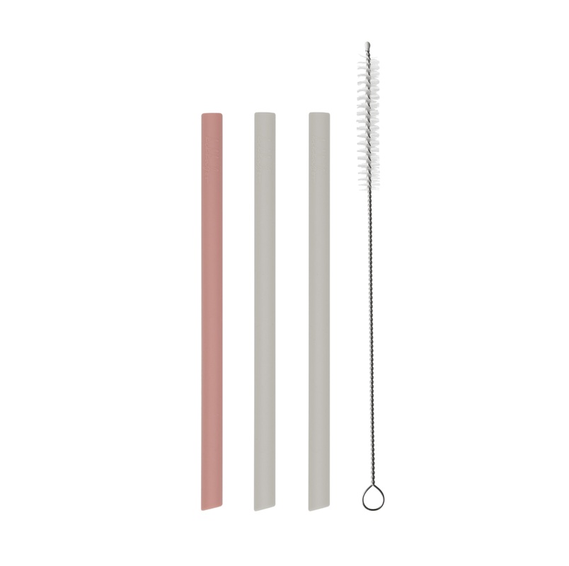 Set paie din silicon cu perie de curatare pentru reutilizare sigura, Platinum Sage Blush