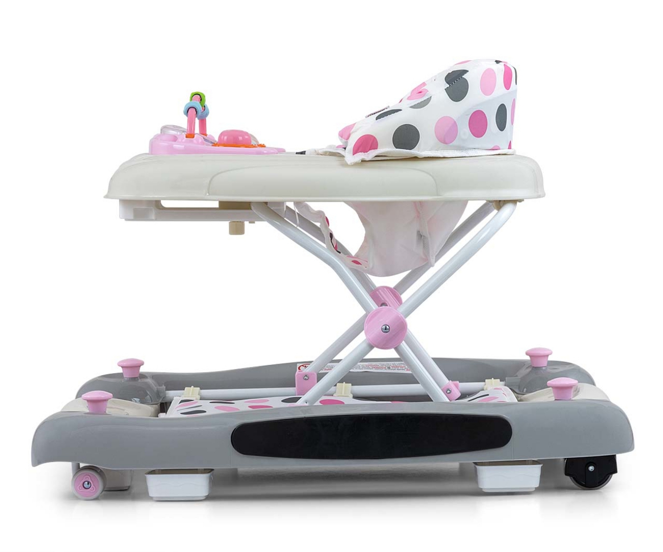 Premergator 2in1 Milly Mally Patrol Plus - Mers si Balansare, Panou Educativ, Pastel Dots