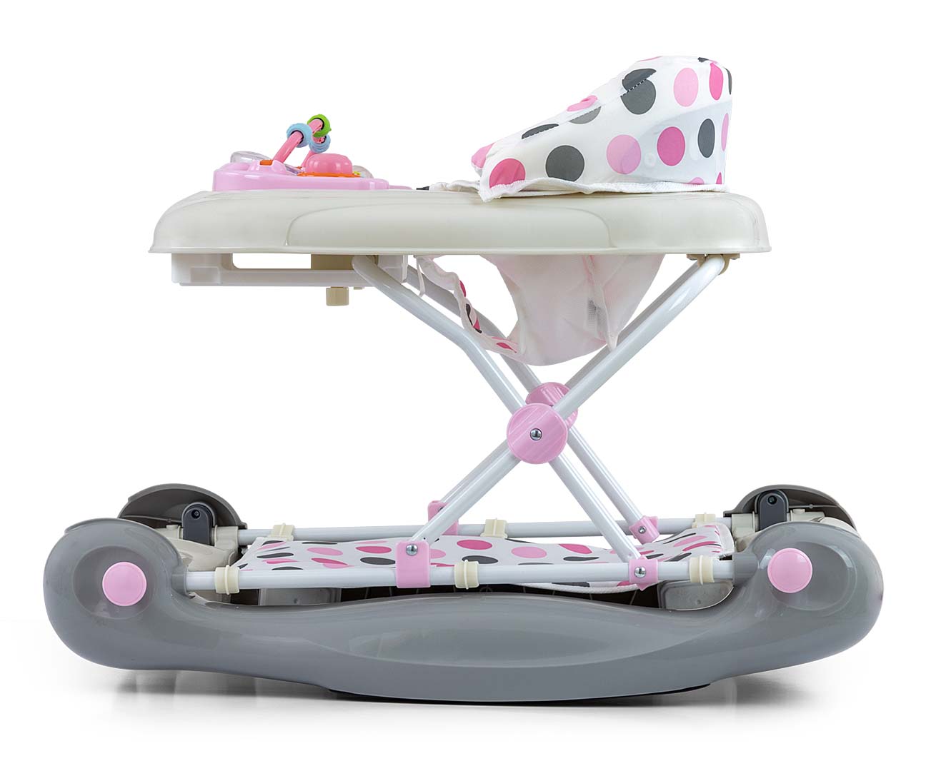Premergator 2in1 Milly Mally Patrol Plus - Mers si Balansare, Panou Educativ, Pastel Dots