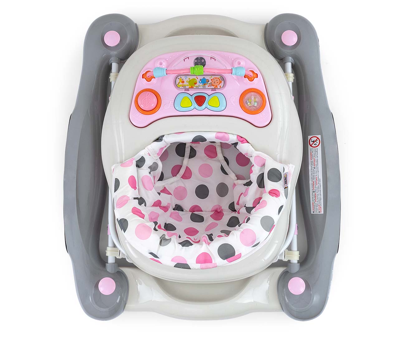 Premergator 2in1 Milly Mally Patrol Plus - Mers si Balansare, Panou Educativ, Pastel Dots