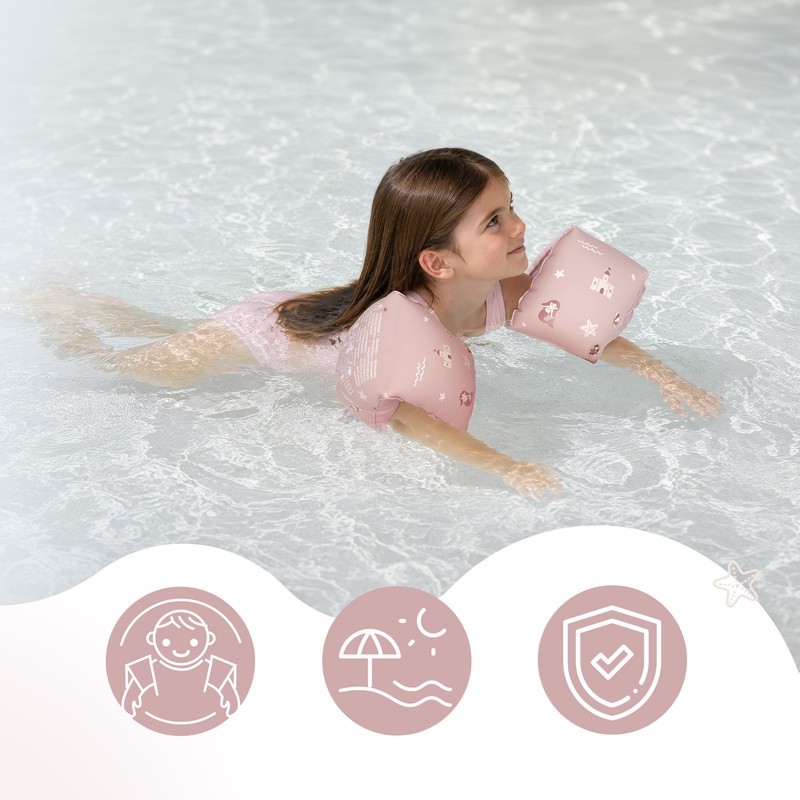 Aripioare gonflabile de inot SIPO, sustinatoare pentru copii 3-6 ani (15-30 kg), Pink