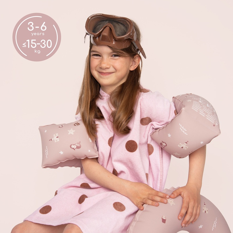 Aripioare gonflabile de inot SIPO, sustinatoare pentru copii 3-6 ani (15-30 kg), Pink