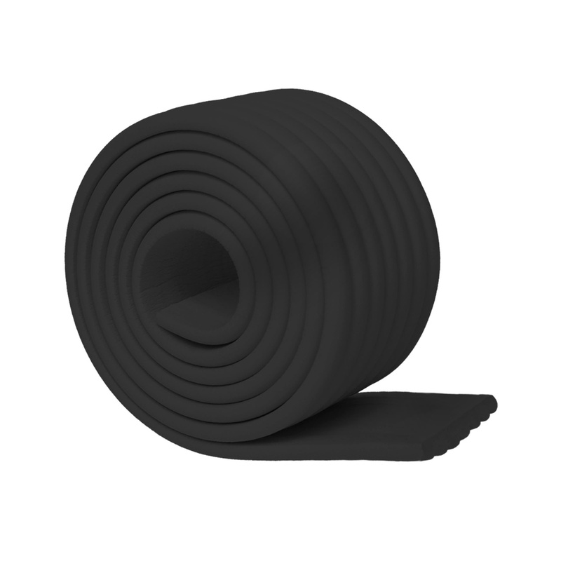 Banda protectie colturi mobila SIPO, burete moale, 2 metri, latime 75 mm, Negru