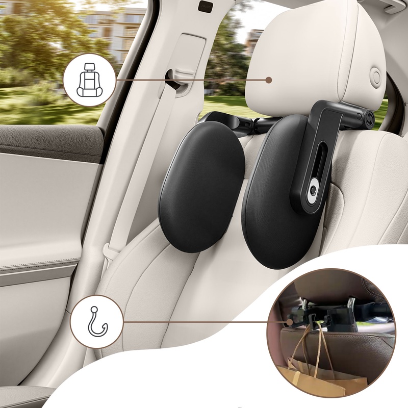 Tetiera auto reglabila SIPO cu memory foam, suport pentru cap, Copii si Adulti