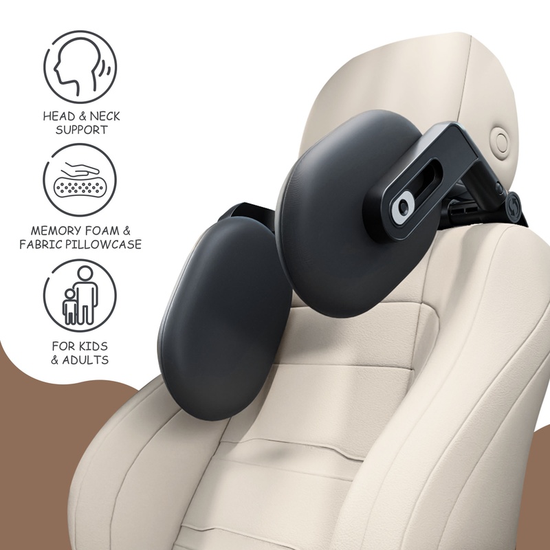 Tetiera auto reglabila SIPO cu memory foam, suport pentru cap, Copii si Adulti